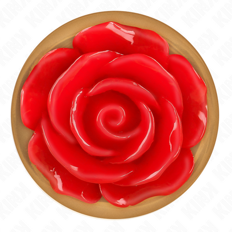Plug bijou Or rose avec rose rouge 7.0 cm taille S — emballage