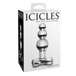 Plug verre 3 boules graduées avec base sculptée — Icicles N.47