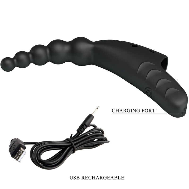 PRETTY LOVE JORDIN FINGER VIBRATOR 10 VIBRATIONS NOIR