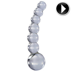 Chapelet anal verre 8 boules graduées transparent sextoy