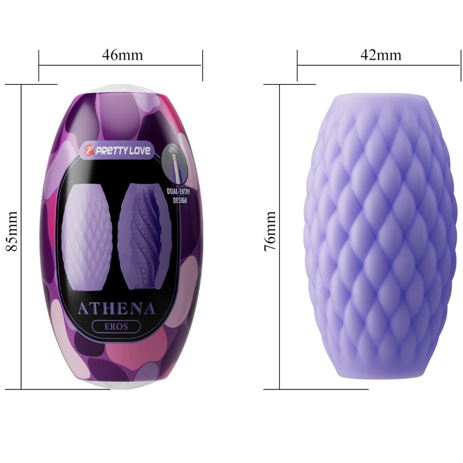 PRETTY LOVE MASTURBATEUR POUR HOMME EN SILICONE ATHENA EROS VIOLET