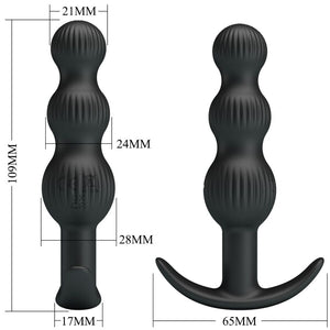 PRETTY LOVE VIBRATEUR ANAL SIDNEY 10 VIBRATIONS NOIR