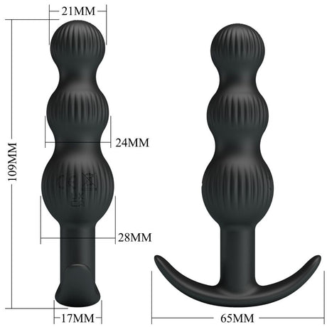 PRETTY LOVE VIBRATEUR ANAL SIDNEY 10 VIBRATIONS NOIR