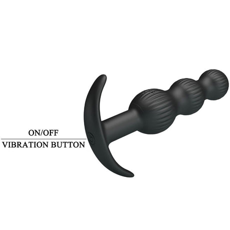 PRETTY LOVE VIBRATEUR ANAL SIDNEY 10 VIBRATIONS NOIR