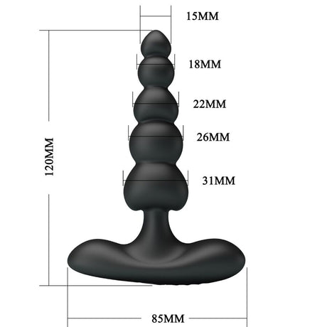 PRETTY LOVE VIBRATEUR ANAL CORBAN 10 VIBRATIONS NOIR