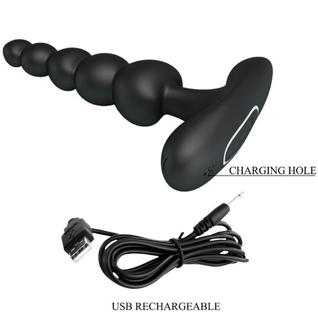 PRETTY LOVE VIBRATEUR ANAL CORBAN 10 VIBRATIONS NOIR