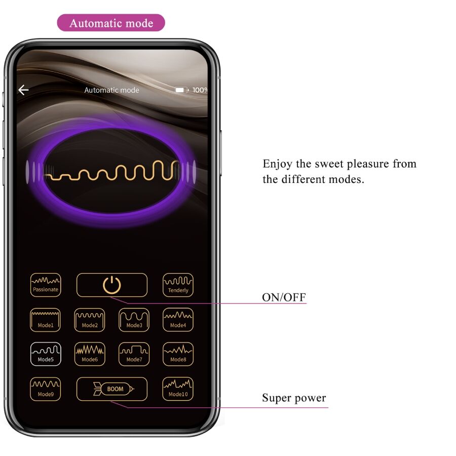 PRETTY LOVE VIBRATEUR CONTROLE PAR APPLICATION LEVIATHAN VIOLET