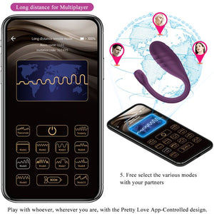 PRETTY LOVE VIBRATEUR CONTROLE PAR APPLICATION LEVIATHAN VIOLET