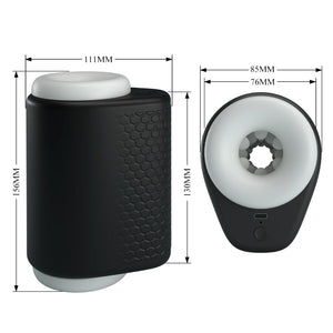PRETTY LOVE MASTURBATEUR POUR HOMME DJ GIRL AVEC VIBRATION 5 REGLAGES NEGRO