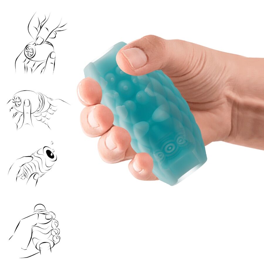 PRETTY LOVE MASTURBATEUR POUR HOMME EN SILICONE ATHENA EROS BLEU CIEL