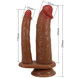 Goran dual-density double-penetration dildo with suction cup — packaging