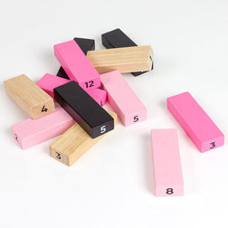 Blocs de bois numérotés pour jeu adulte