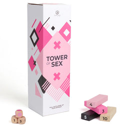 Boîte de jeu Tower of Sex avec blocs et dés