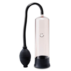 Rookie penis pump in clear PVC for intimate pleasure.