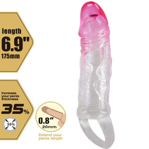 PRETTY LOVE ODES REALISTISCHE 2-CM-PENISVERLÄNGERUNGSHÜLLE ROSA