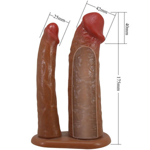 PRETTY LOVE MANCHON DOUBLE PENIS YAIRON AVEC EXTENSION DE 4 CM MULATRE