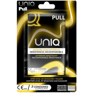 UNIQ PRESERVATIFS SANS LATEX AVEC BANDES PULL 3 UNITES