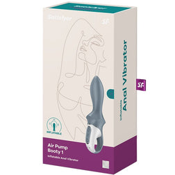 SATISFYER AIR PUMP BOOTY 1 VIBRATEUR GONFLABLE ANAL GRIS