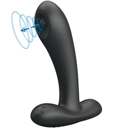 Stimulateur prostate vibrateur modèle Remington en Silicone noir 11.0 cm pour le plaisir intime