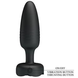 Base du plug Tarion : bouton marche/arrêt, bouton vibration et bouton va-et-vient