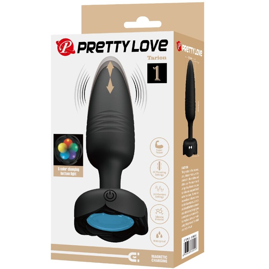 Boîte Pretty Love Tarion : 10 réglages de va-et-vient, 10 de vibration, silicone étanche