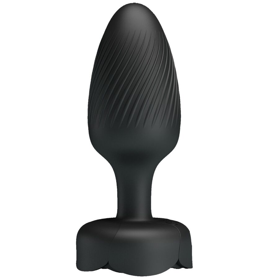 Plug vibrant LED 9,8 cm silicone noir — en situation