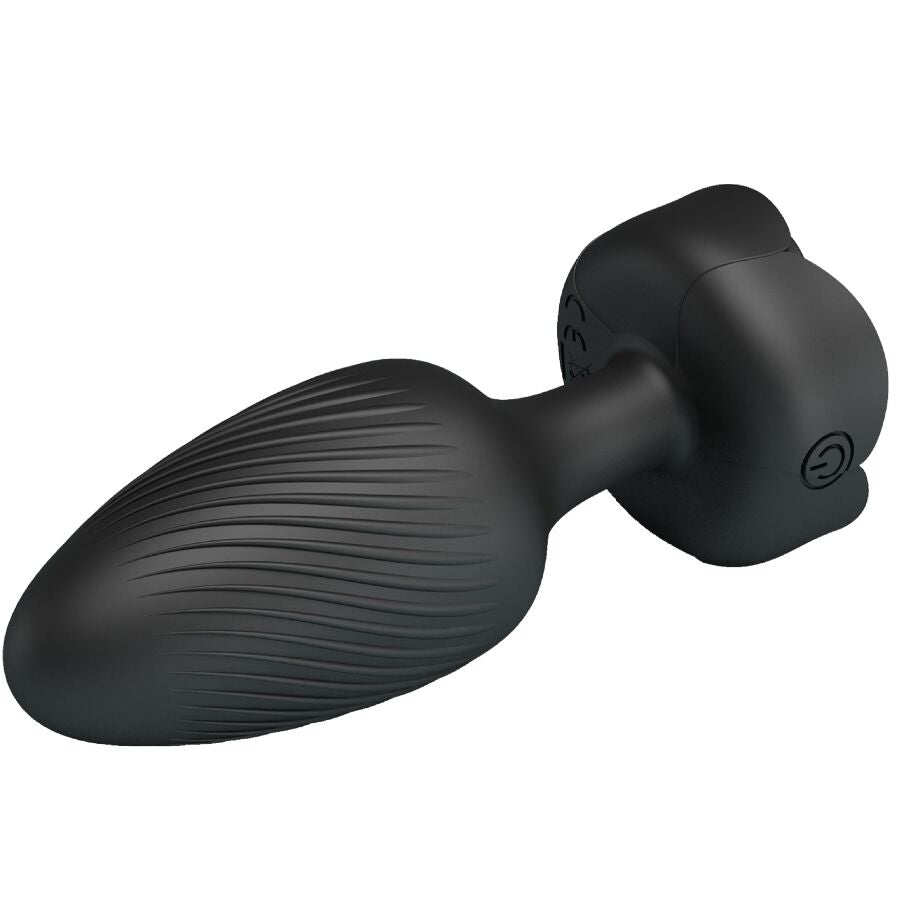 Plug vibrant LED 9,8 cm silicone noir — texture visible