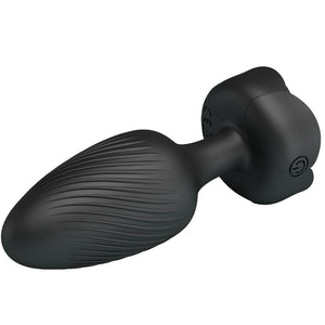 Plug vibrant LED 9,8 cm silicone noir — texture visible