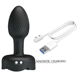 Plug anal vibrant avec son câble de charge magnétique USB