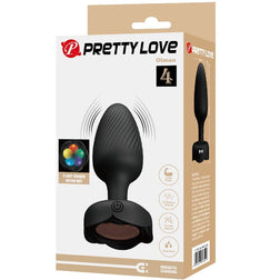 PRETTY LOVE PLUG ANAL OLMAN AVEC LUMIERE LED NOIR 88 CM