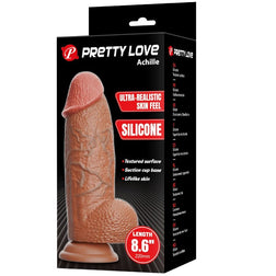 Achille 22 cm ultra-realistic dual-density dildo — side view