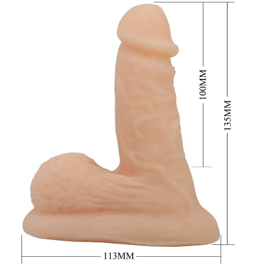 Gode réaliste compact 13,5 cm — détail matière