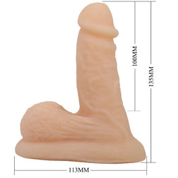 Gode réaliste compact 13,5 cm — détail matière