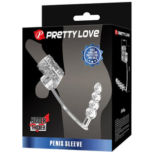 PRETTY LOVE MANCHON PENIS AVEC PLUG ANAL TRANSPARENT