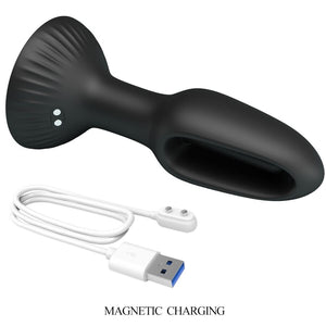 Plug vibrant à double branche 7 modes noir — présentation