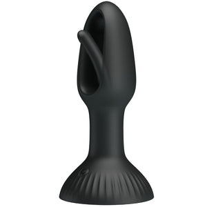 Plug vibrant à double branche 7 modes noir — gros plan