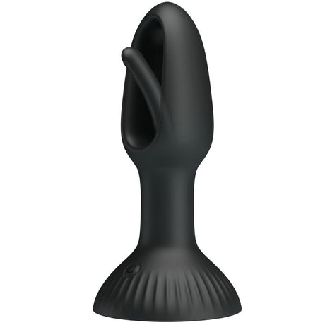 Plug vibrant à double branche 7 modes noir — gros plan