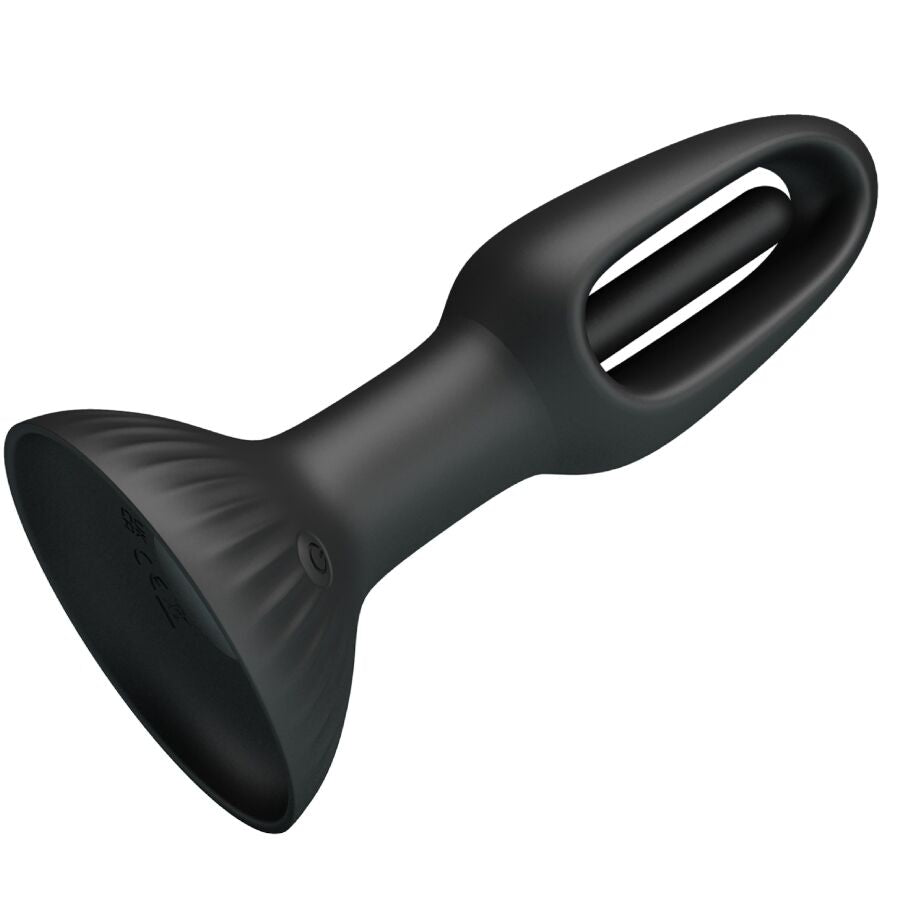 Plug vibrant à double branche 7 modes noir — en situation