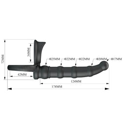 PRETTY LOVE ANNEAU PENIS VIBRANT TATUM AVEC PLUG 10 VIBRATIONS NOIR