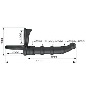 PRETTY LOVE ANNEAU PENIS VIBRANT TATUM AVEC PLUG 10 VIBRATIONS NOIR