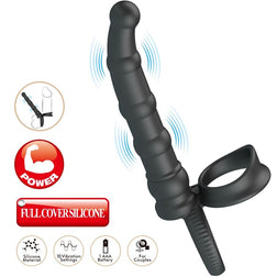 Harnais modèle Tatum en Silicone noir pour le plaisir intime.