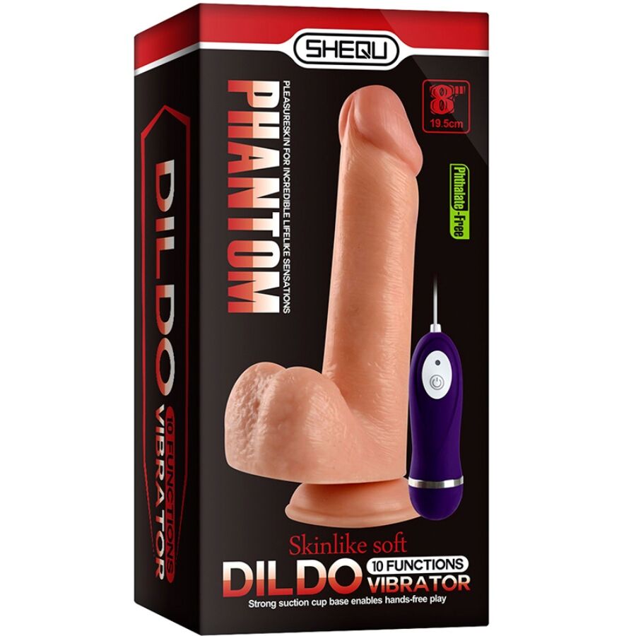SHEQU ADAM VIBRATEUR DILDO AVEC TELECOMMANDE 21 CM