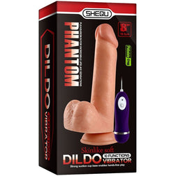 Vibrationsdildo 20 cm mit Saugnapf und Fernbedienung — Phantom