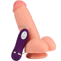 Gode réaliste vibrant gland bombé 17 cm — Red Eagle