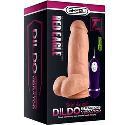 Gode réaliste vibrant gland bombé 17 cm — Red Eagle