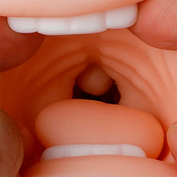 Canal interne texturé et ondulé d'un masturbateur buccal