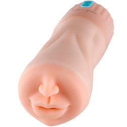 Masturbateur bouche vibrant réaliste avec valve d'aspiration réglable