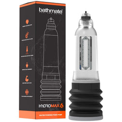 Pompe pénis de la marque Bathmate modèle Hydromax 6 transparent pour le plaisir intime.