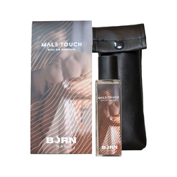 Burn Parfum homme frais 20 ml avec pochette cuir — Male Touch 20 ml vu de face