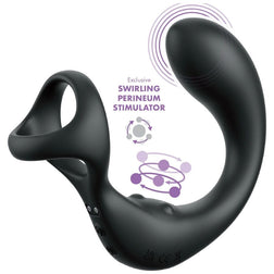 Stimulateur prostate de la marque Anal Fantasy Elite Collection modèle Taint alizer en Silicone noir 14.0 cm pour le plais...